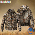 NFL Chicago Bears Football Camo Hunting Deer Windbreaker Outdoor Jacket