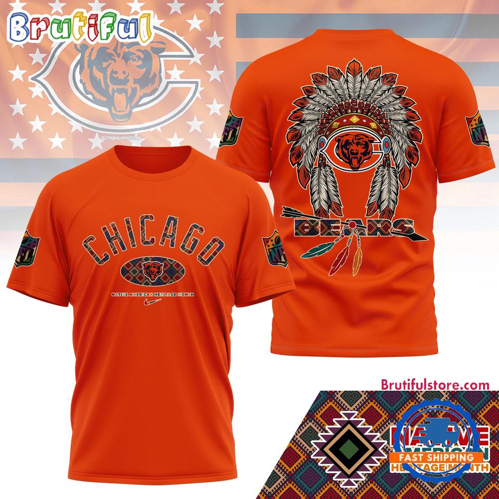 NFL Chicago Bears Football Native American Heritage Month Unisex 3D Shirt
