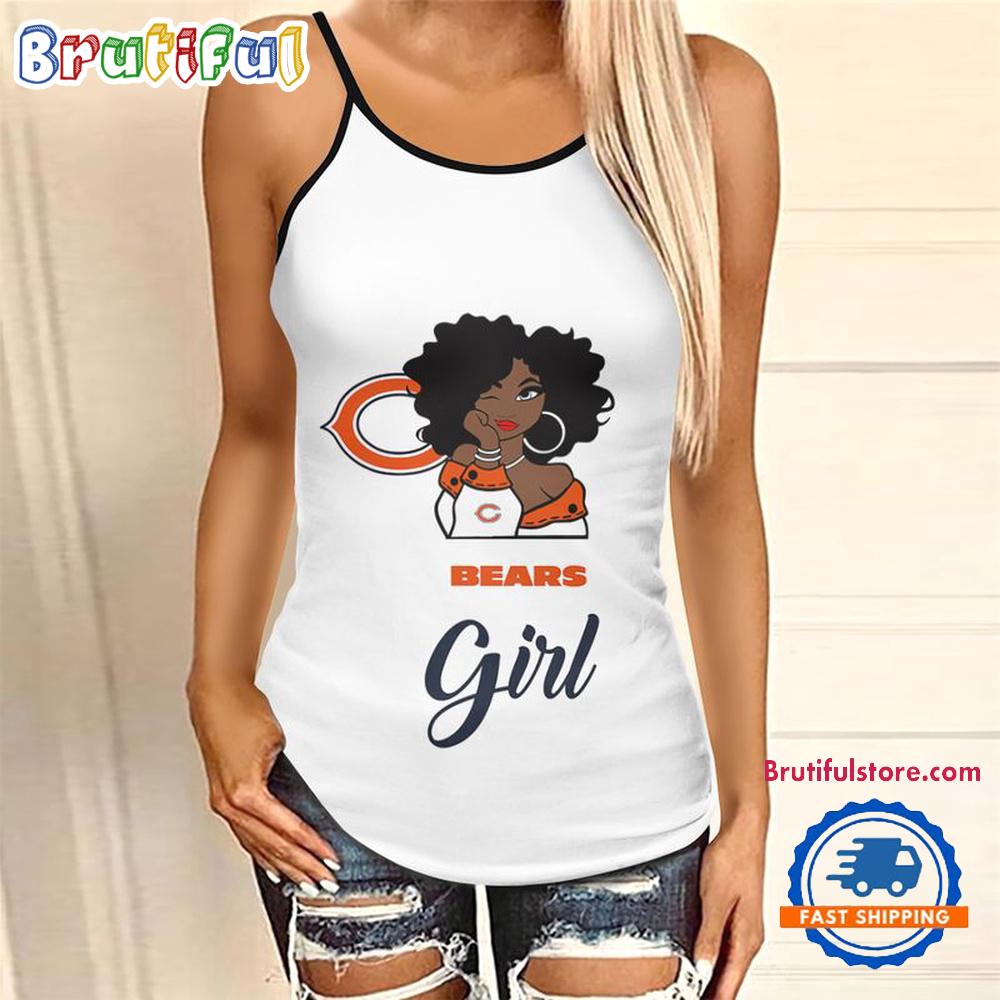NFL Chicago Bears Football Summer Women’s Criss Cross Tank Top