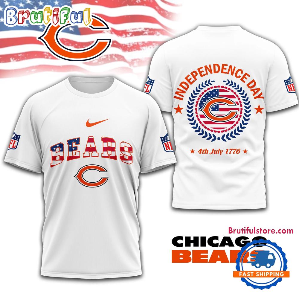 NFL Chicago Bears Football Team Independence Day New Design 3D Shirt
