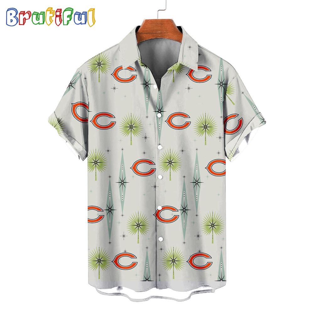 NFL Chicago Bears Football Team Logo Funny Aloha Hawaiian Shirt