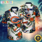 NFL Chicago Bears Hawaii Shirt Flower Trendy Floral Tops