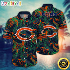 NFL Chicago Bears Hawaii Shirt Flower Tropical Holiday Attire