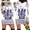 NFL Chicago Bears Hoodie Dress Gnomes All Over Print Hoodie Women
