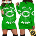 NFL Chicago Bears Hoodie Dress St Patricks Day For Women Hoodie