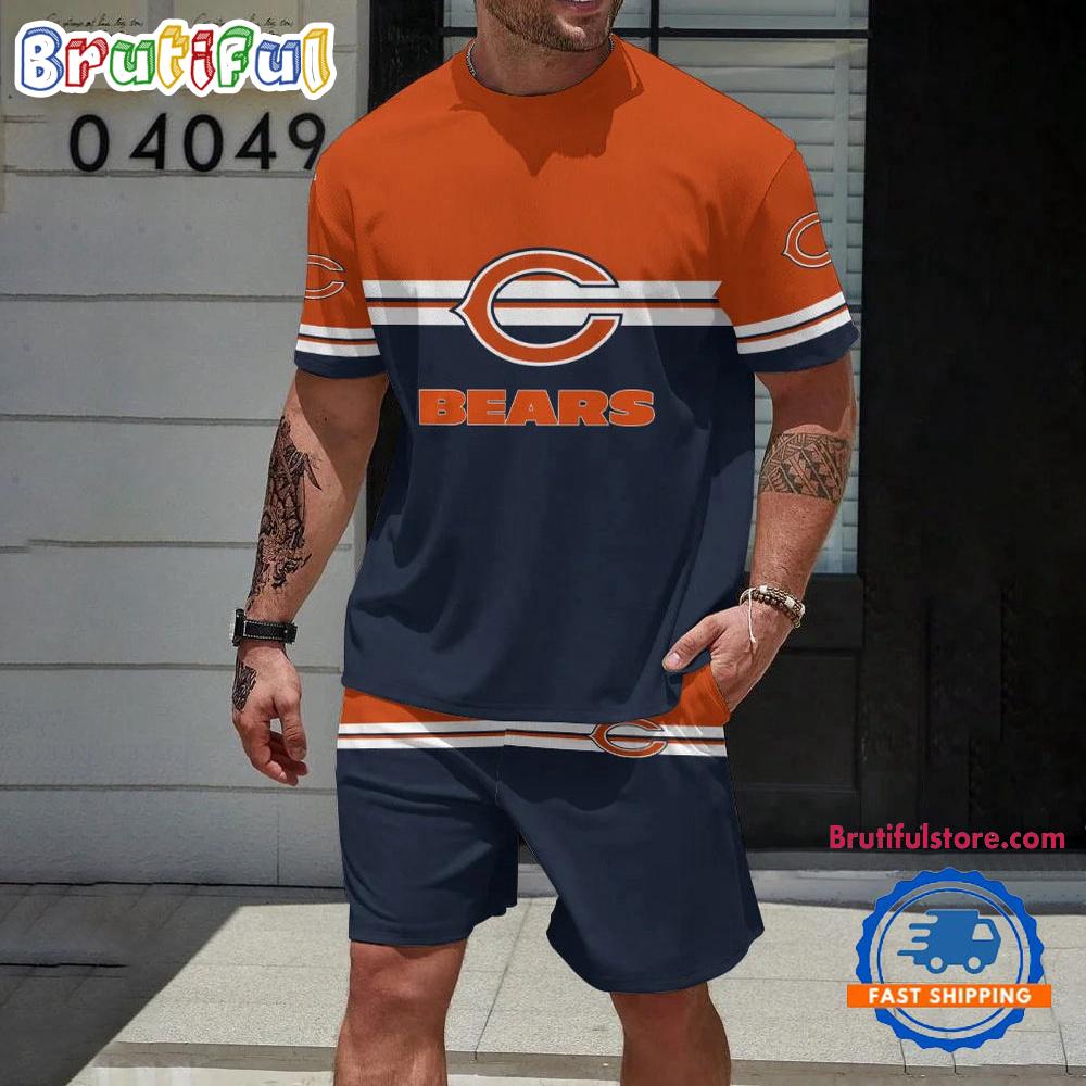 NFL Chicago Bears New Design T Shirt And Shorts Set