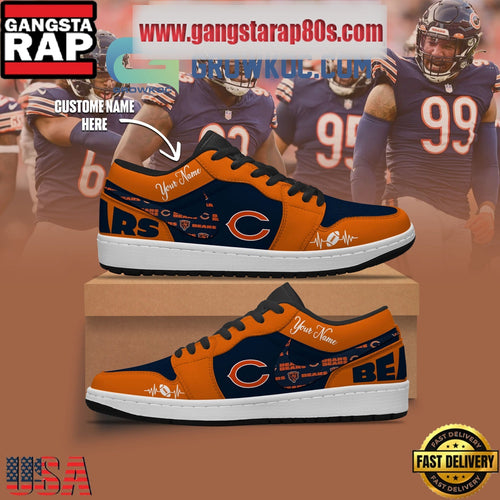 Chicago Bears Personalized Air Jordan 1 Sneakers Shoes