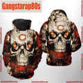 NFL Chicago Bears Skull Team 3D Printed Hoodie Shirt