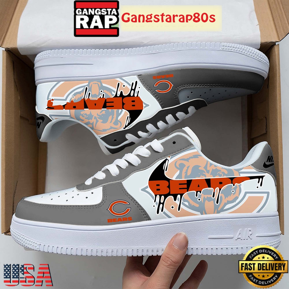 NFL Chicago Bears Team Logo Unique Air Force 1 Shoes Running Sneakers