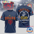 NFL Chicago Bears US Marines 250 Years Est.1775 Unisex 3D T Shirt