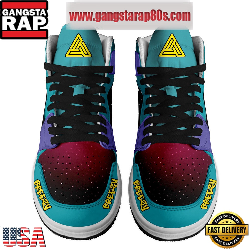 Chris Brown Breezy Fan Galaxy Air Jordan 1 Sneakers Shoes