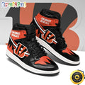 NFL Cincinnati Bengals Black Orange Air Jordan 1 High Sneakers