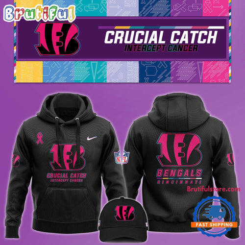 NFL Cincinnati Bengals Crucial Catch Pink Breast Cancer Awareness New Unisex Hoodie, Sweatshirt, T Shirt