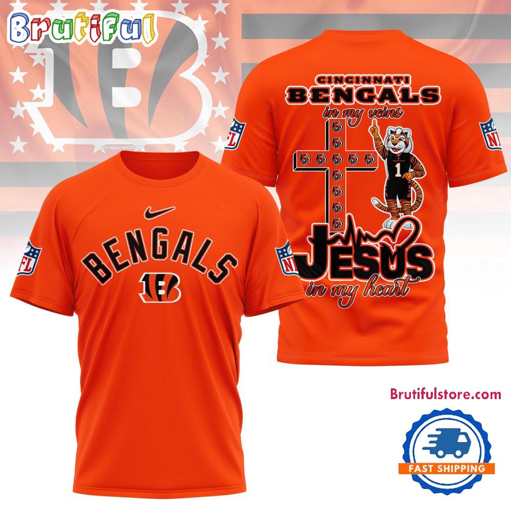 NFL Cincinnati Bengals Football And Jesus 3D Shirt