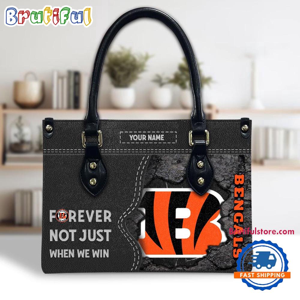 NFL Cincinnati Bengals Forever Not Just When We Win Women’s Leather Hand Bag