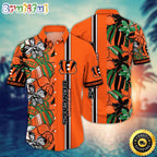 NFL Cincinnati Bengals Hawaii Shirt Flower Chic Aloha Fashion