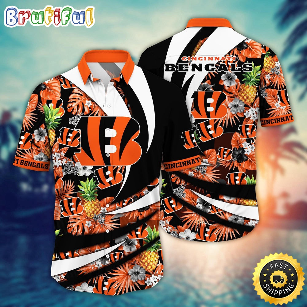 NFL Cincinnati Bengals Hawaii Shirt Flower Classic Hawaiian Prints