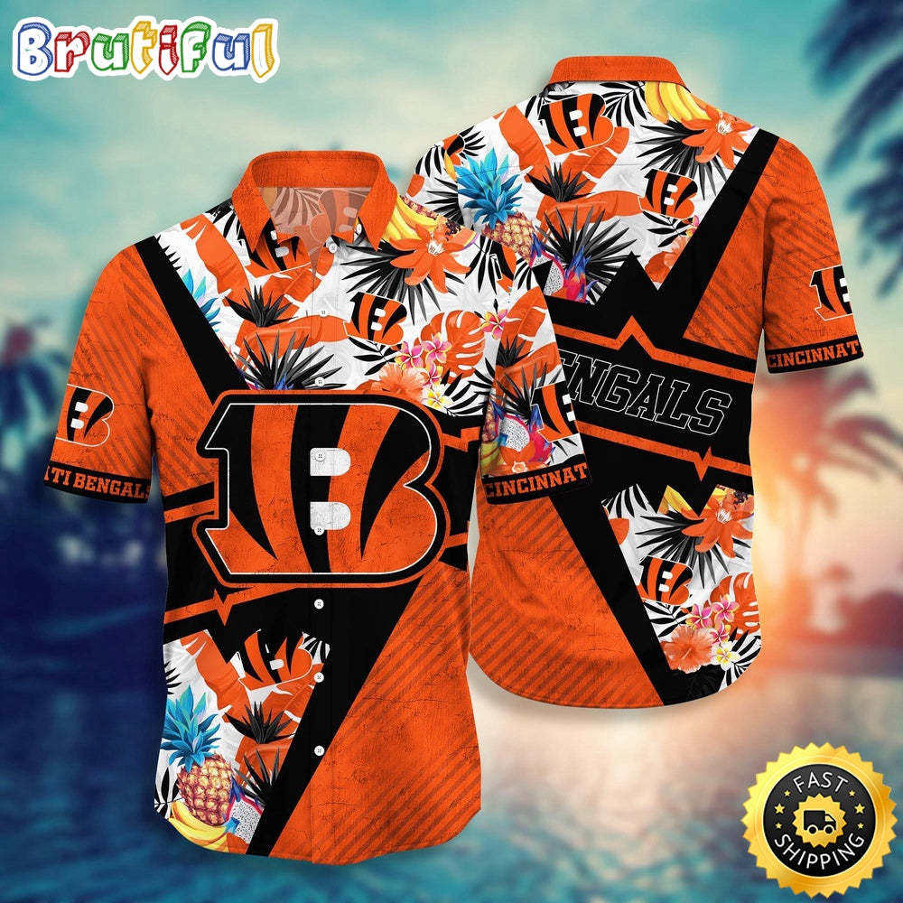 NFL Cincinnati Bengals Hawaii Shirt Flower Island Inspired Apparel