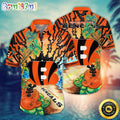 NFL Cincinnati Bengals Hawaiian Shirt Flower Hawaii Shirt For Football Fans