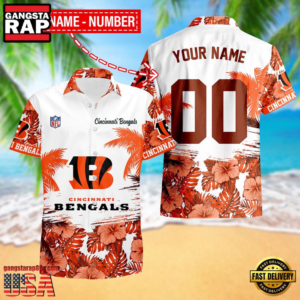 NFL Cincinnati Bengals New Design 2025 Custom Name Number Hawaiian Shirt