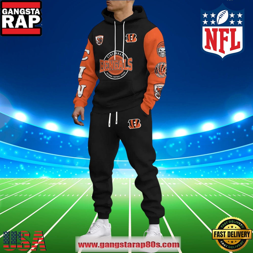 NFL Cincinnati Bengals Holiday Christmas New Design Hoodie Joggers Set