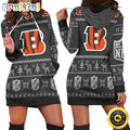 NFL Cincinnati Bengals Hoodie Dress Christmas Print 3D Hoodie Women