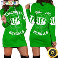 NFL Cincinnati Bengals Hoodie Dress St Patricks Day For Women Hoodie