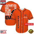 NFL Custom Name Cincinnati Bengals I Love Being A Dad Father’s Day New Design Baseball Jersey Shirt