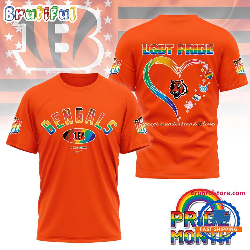 NFL Cincinnati Bengals LGBT Happy Pride Month 2025 3D T Shirt