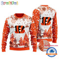 NFL Cincinnati Bengals Logo Football Team Special Xmas Tree Christmas Ugly Sweater