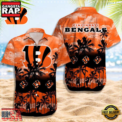 NFL Cincinnati Bengals Logo Team Aloha Hawaiian Shirt