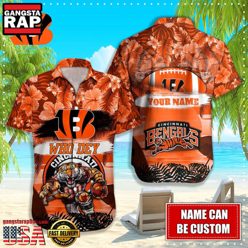NFL Cincinnati Bengals Mascot Football Hawaiian Shirt For Men Women