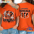 NFL Cincinnati Bengals Mickey Mouse Women’s Cross Strap Shoulder Shirt, Football One Shoulder Shirt