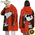NFL Cleveland Browns Blanket Hoodie For Fans Unisex Hoodie