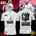 NFL Cleveland Browns Camo 2025 Salute to Service Polo Shirt