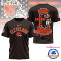 NFL Cleveland Browns Football And Jesus 3D Shirt