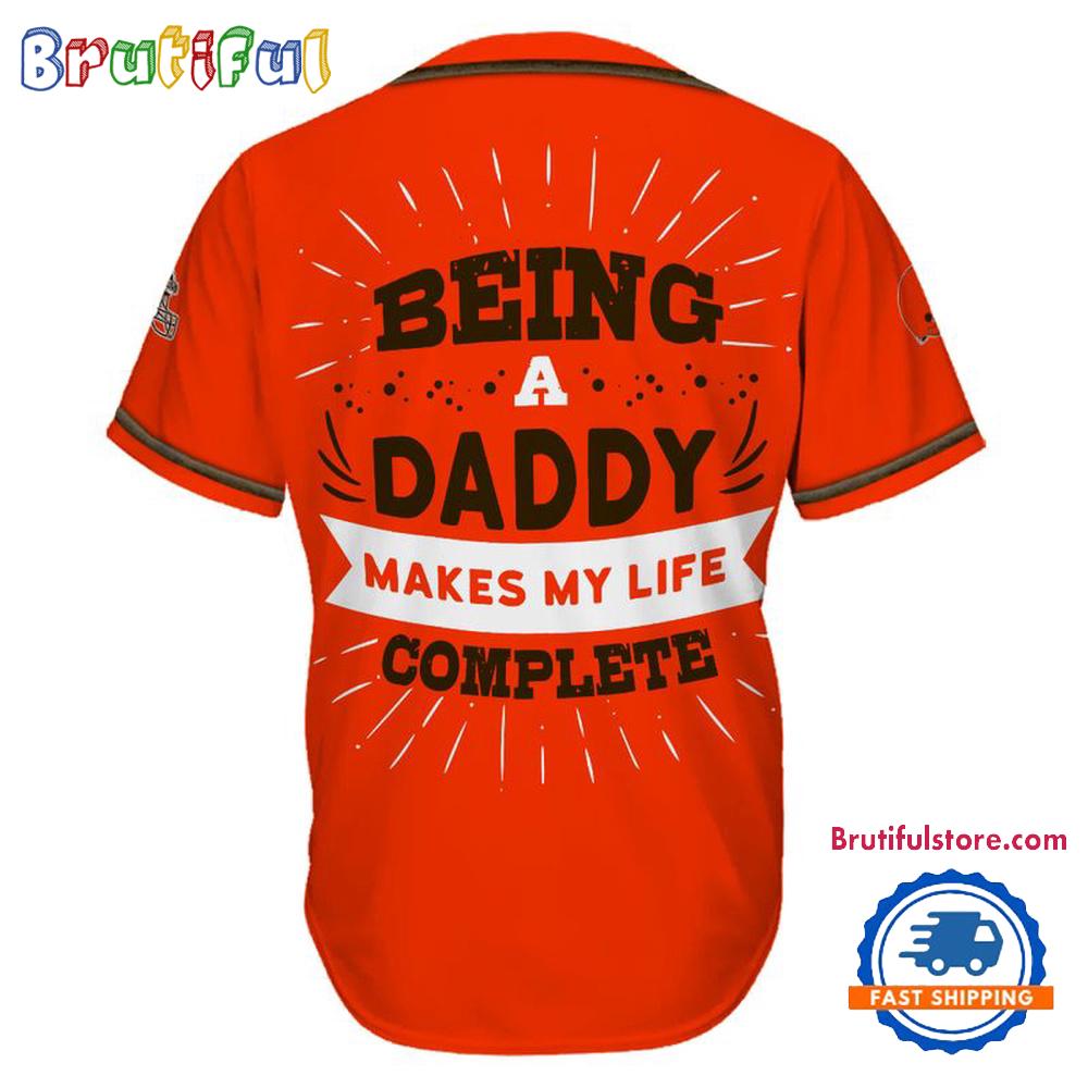 NFL Cleveland Browns Football Being A Daddy Father’s Day Baseball Jersey