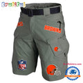 NFL Cleveland Browns Football Team Military Tactical Shorts