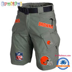 NFL Cleveland Browns Football Team Military Tactical Shorts