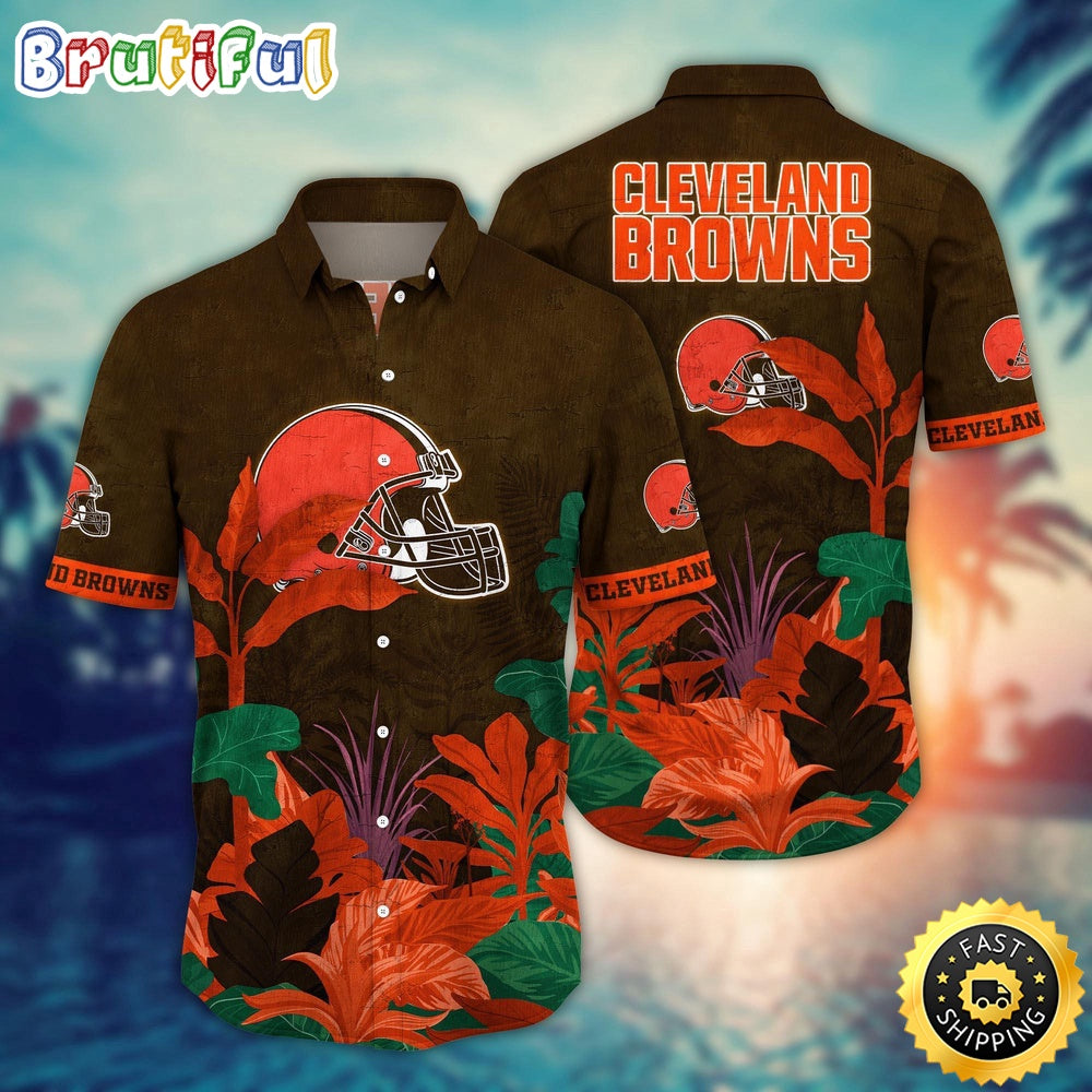 NFL Cleveland Browns Hawaii Shirt Flower Hawaiian Style Statements