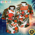 NFL Cleveland Browns Hawaii Shirt Flower Trendy Floral Tops