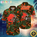 NFL Cleveland Browns Hawaii Shirt Flower Tropical Holiday Attire