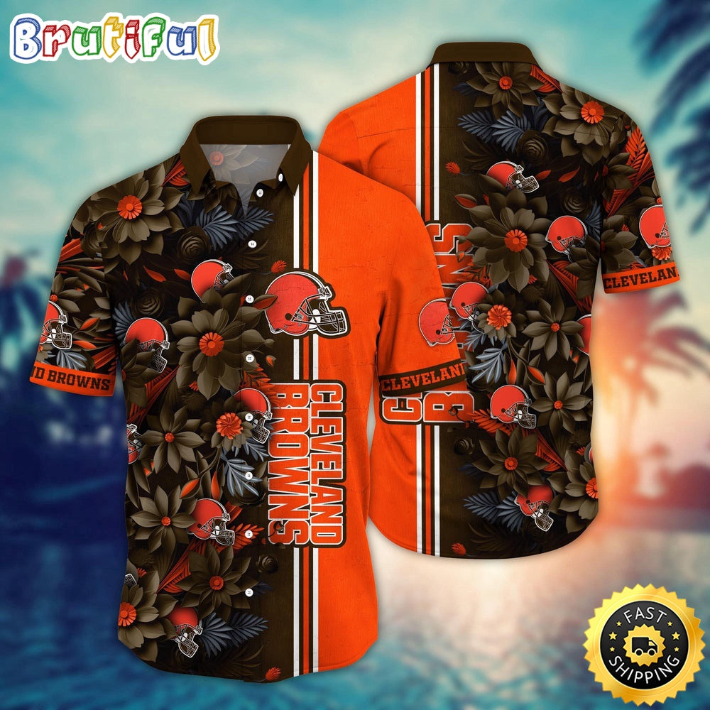 NFL Cleveland Browns Hawaii Shirt Flower Tropical Vibes In Shirts