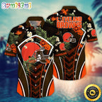 NFL Cleveland Browns Hawaii Shirt Flower Vibrant Beachy Shirts