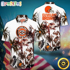 NFL Cleveland Browns Hawaii Shirt Palm Tree Aloha Shirt For Fans