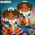 NFL Cleveland Browns Hawaii Shirt Statue Of Liberty Aloha Shirt