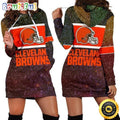 NFL Cleveland Browns Hoodie Dress All Over Print For Women Hoodie