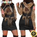 NFL Cleveland Browns Hoodie Dress American Flag Camouflage Skull
