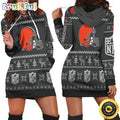 NFL Cleveland Browns Hoodie Dress Christmas Print 3D Hoodie Women