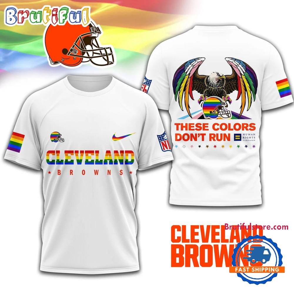 NFL Cleveland Browns Human Rights Campaign LGBT Pride Month 3D T Shirt